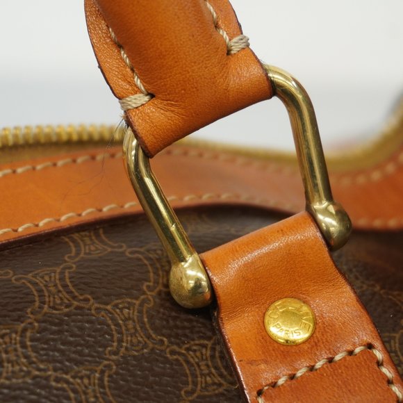 Auth Celine Macadam Boston Bag Women's PVC Boston Bag Brown - Picture 13 of 14